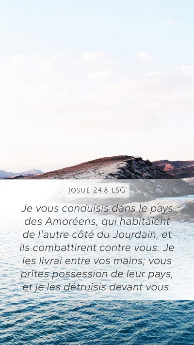 Josué 24:8 LSG Bible Verse Image