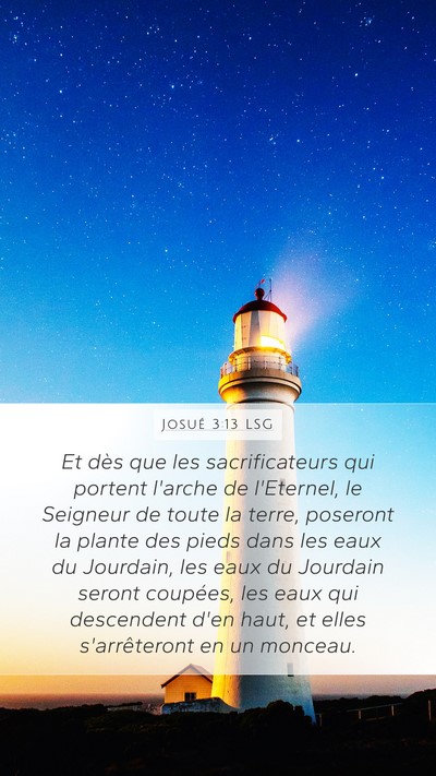 Josué 3:13 LSG Bible Verse Image
