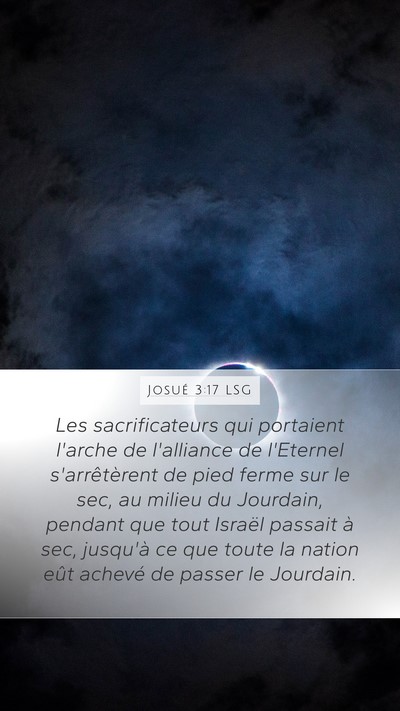 Josué 3:17 LSG Bible Verse Image