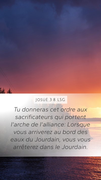 Josué 3:8 LSG Mobile Phone Wallpaper - Tu donneras cet ordre aux sacrificateurs qui - Mobile Bible Verse Wallpaper