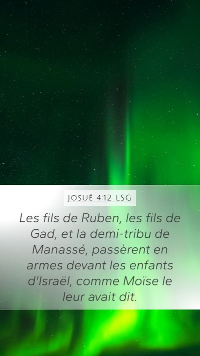 Josué 4:12 LSG Bible Verse Image