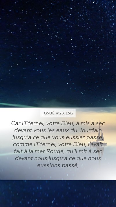 Josué 4:23 LSG Bible Verse Image