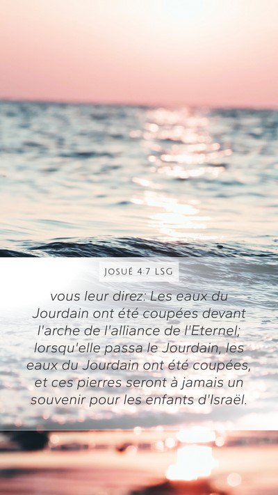 Josué 4:7 LSG Bible Verse Image