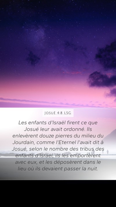 Josué 4:8 LSG Bible Verse Image