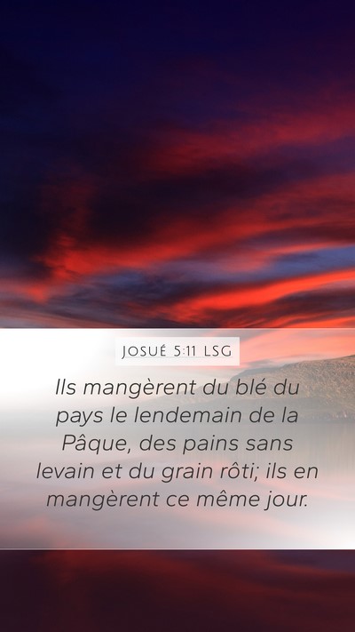 Josué 5:11 LSG Bible Verse Image
