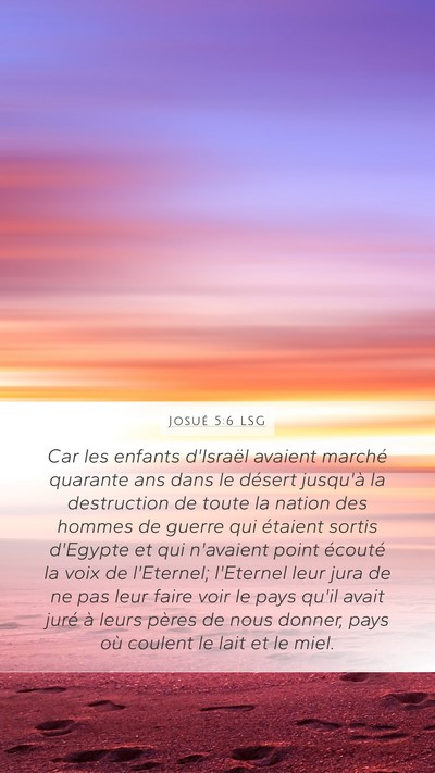 Josué 5:6 LSG Bible Verse Image