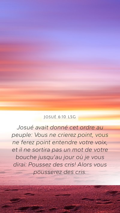 Josué 6:10 LSG Bible Verse Image