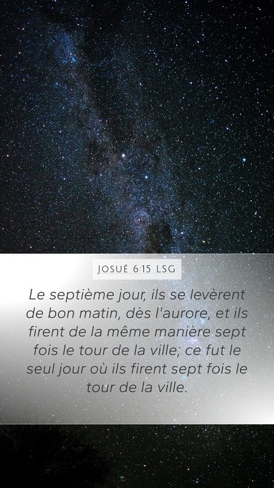 Josué 6:15 LSG Bible Verse Image
