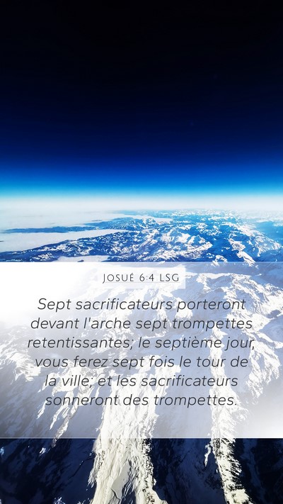 Josué 6:4 LSG Bible Verse Image