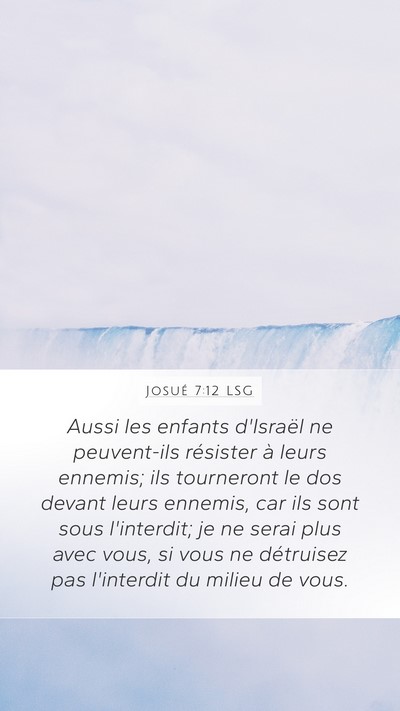 Josué 7:12 LSG Bible Verse Image
