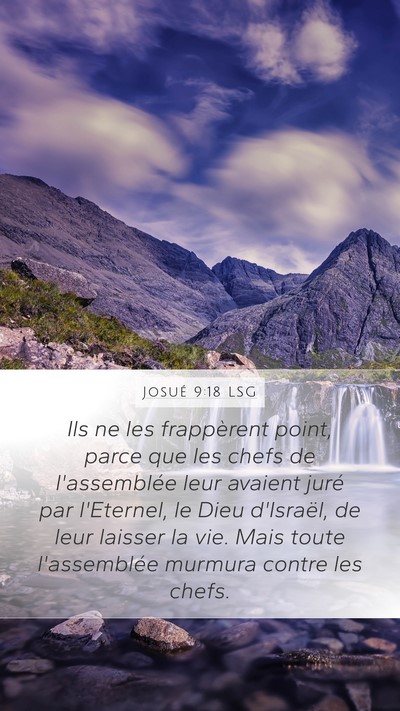 Josué 9:18 LSG Bible Verse Image