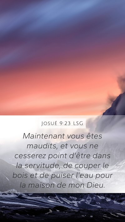 Josué 9:23 LSG Bible Verse Image