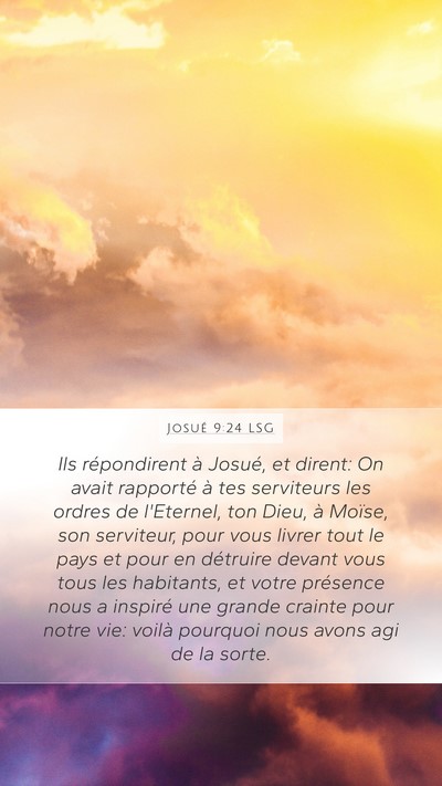 Josué 9:24 LSG Bible Verse Image