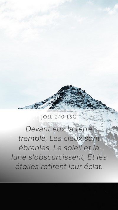 Joël 2:10 LSG Bible Verse Image