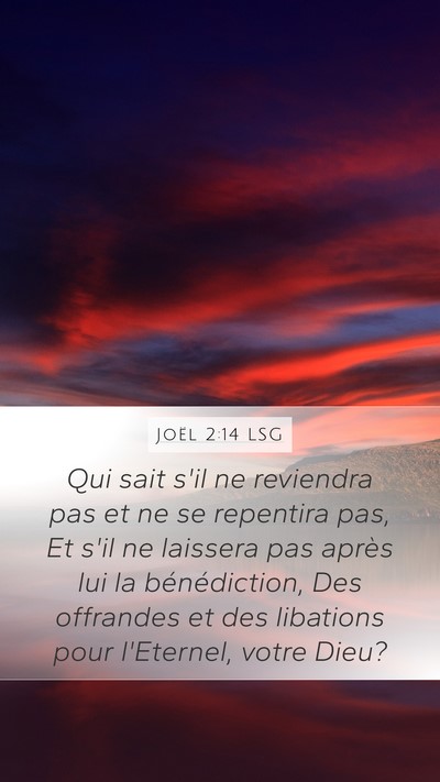 Joël 2:14 LSG Bible Verse Image