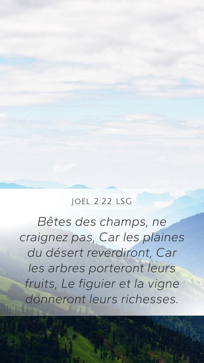 Joël 2:22 LSG Bible Verse Image