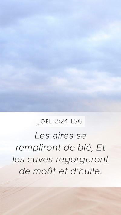 Joël 2:24 LSG Bible Verse Image