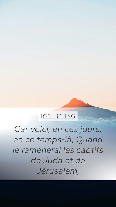 Joël 3:1 LSG Bible Verse Image