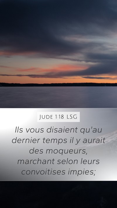 Jude 1:18 LSG Bible Verse Image