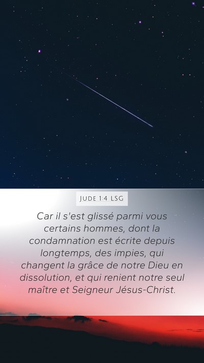 Jude 1:4 LSG Bible Verse Image