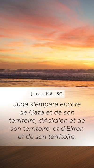 Juges 1:18 LSG Bible Verse Image