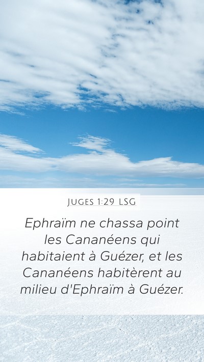 Juges 1:29 LSG Bible Verse Image
