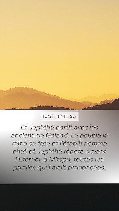 Juges 11:11 LSG Bible Verse Image