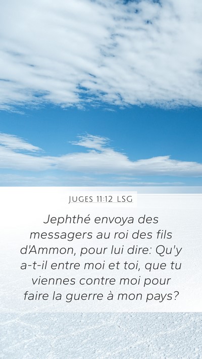 Juges 11:12 LSG Bible Verse Image