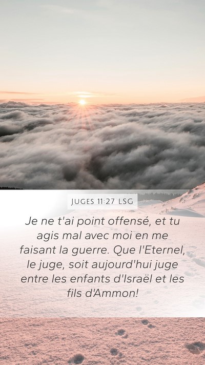 Juges 11:27 LSG Bible Verse Image