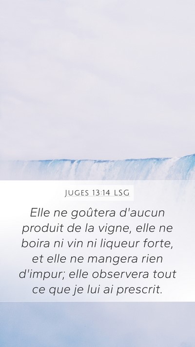 Juges 13:14 LSG Bible Verse Image