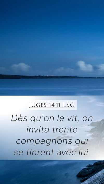 Juges 14:11 LSG Bible Verse Image