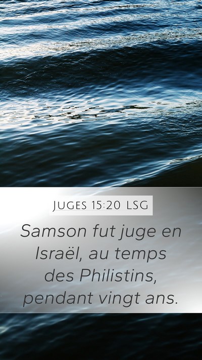 Juges 15:20 LSG Bible Verse Image