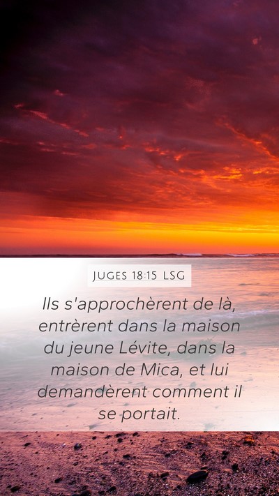 Juges 18:15 LSG Bible Verse Image