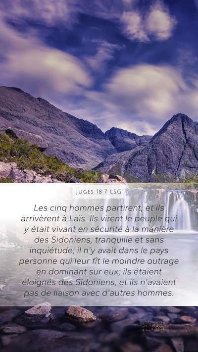 Juges 18:7 LSG Bible Verse Image