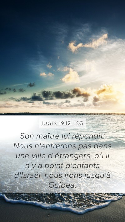 Juges 19:12 LSG Bible Verse Image