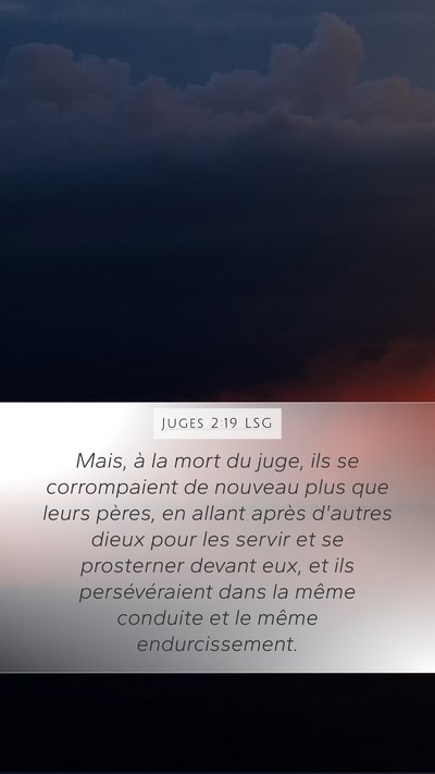 Juges 2:19 LSG Bible Verse Image