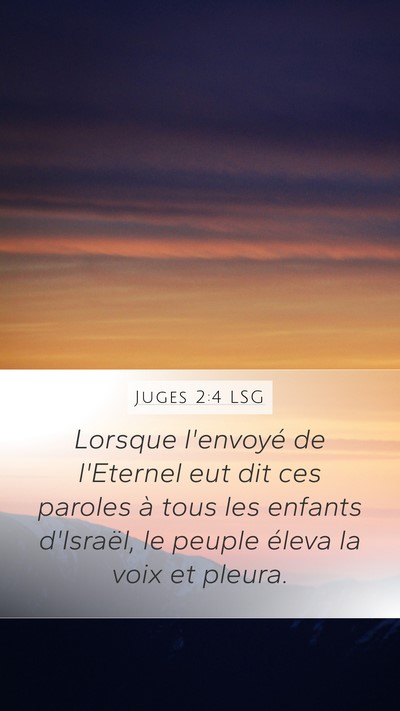 Juges 2:4 LSG Bible Verse Image