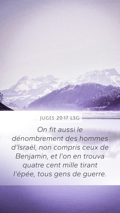 Juges 20:17 LSG Bible Verse Image