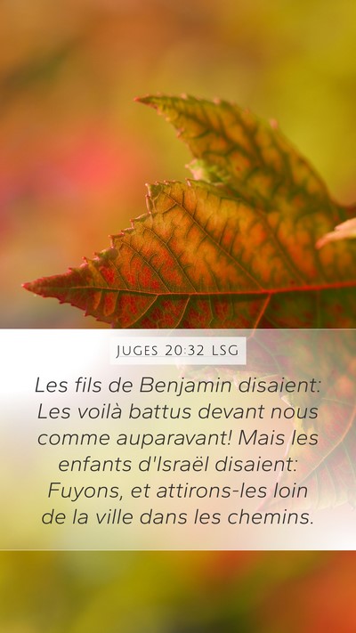 Juges 20:32 LSG Bible Verse Image