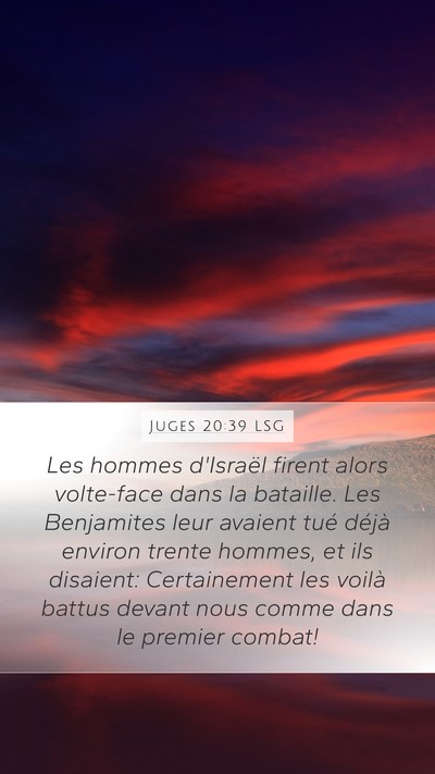 Juges 20:39 LSG Bible Verse Image