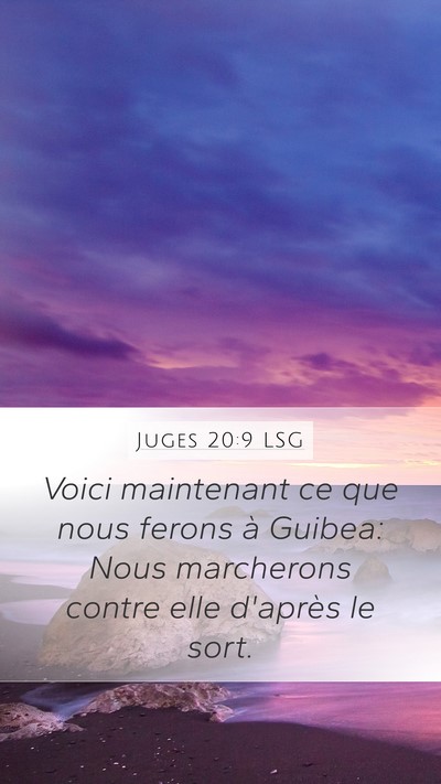 Juges 20:9 LSG Bible Verse Image
