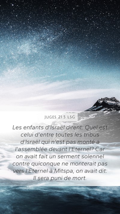Juges 21:5 LSG Bible Verse Image