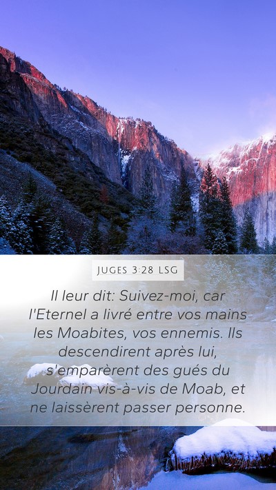Juges 3:28 LSG Bible Verse Image