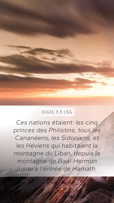 Juges 3:3 LSG Bible Verse Image