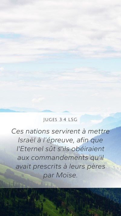 Juges 3:4 LSG Mobile Phone Wallpaper - Ces nations servirent à mettre Israël à - Mobile Bible Verse Wallpaper