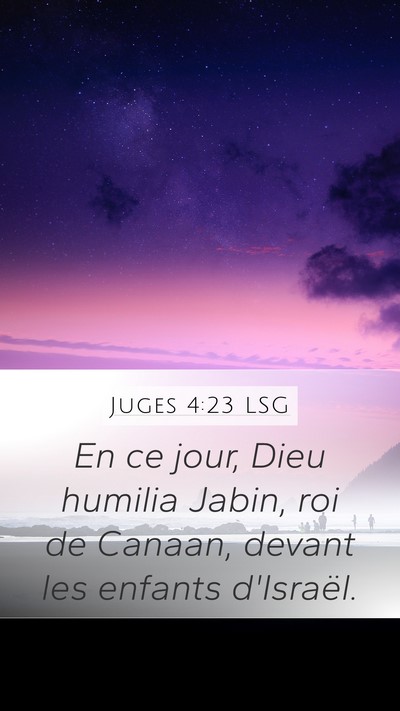 Juges 4:23 LSG Bible Verse Image