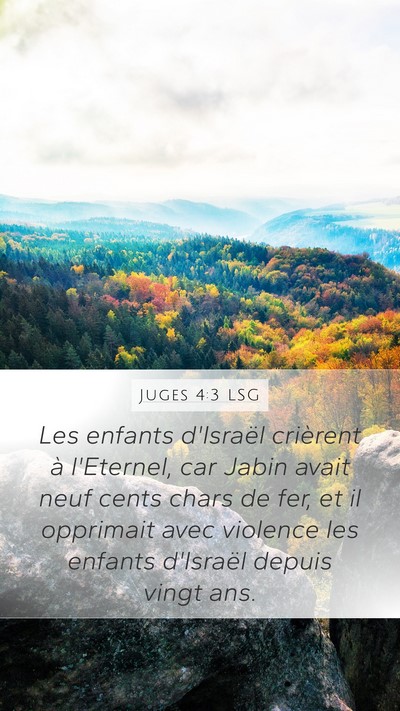 Juges 4:3 LSG Bible Verse Image