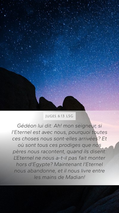 Juges 6:13 LSG Bible Verse Image