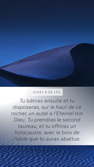 Juges 6:26 LSG Bible Verse Image