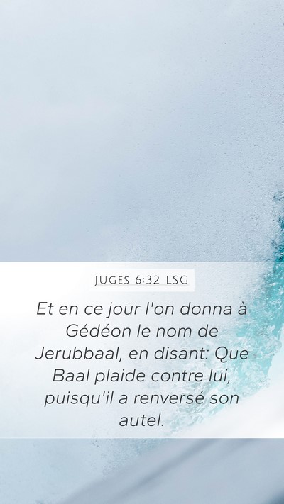 Juges 6:32 LSG Bible Verse Image